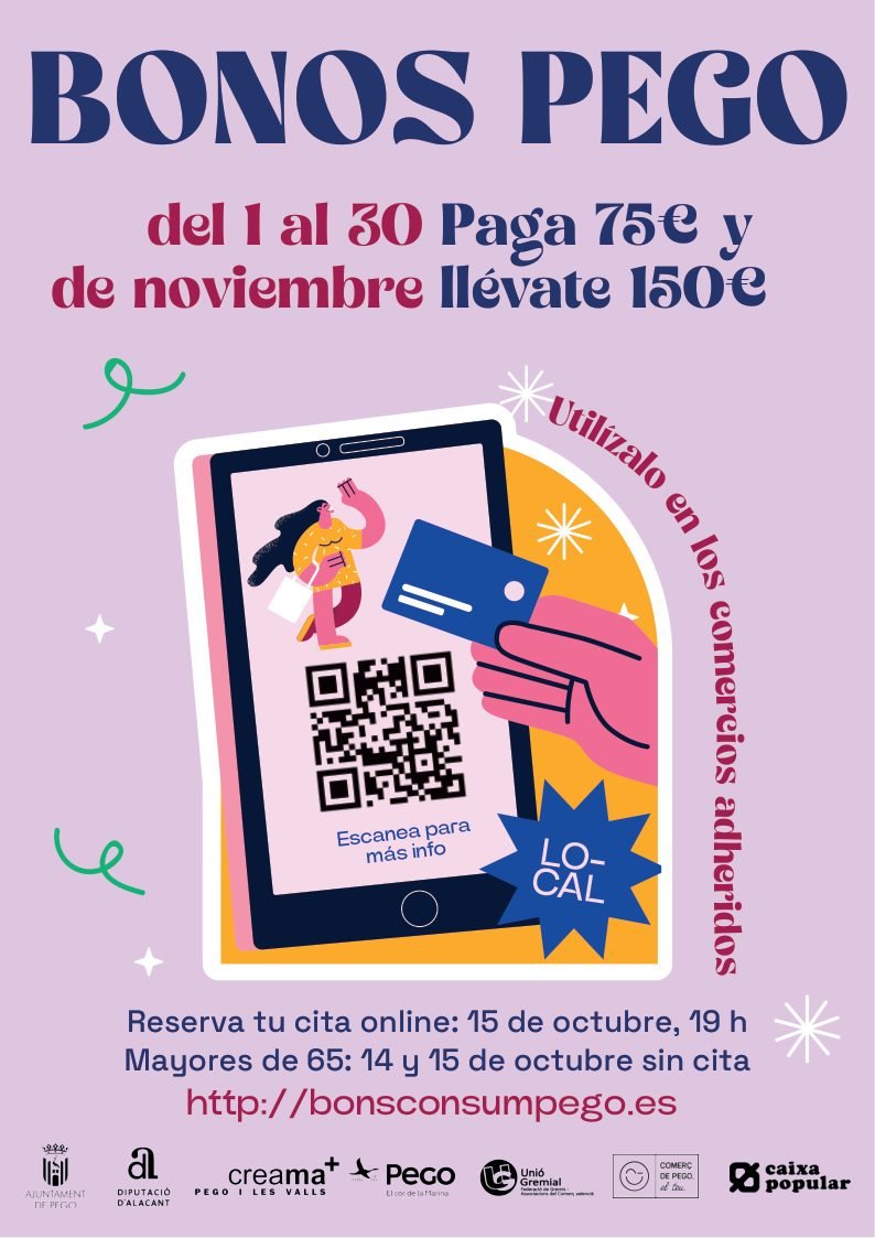 Cartell Bonos Pego en castellà