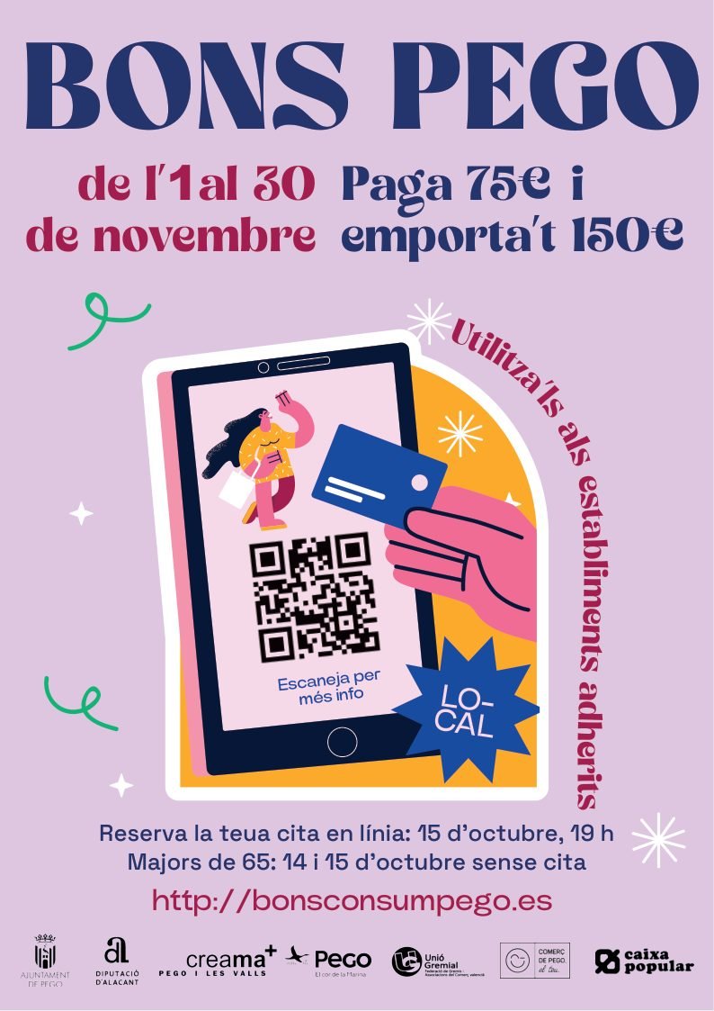 Cartell Bons Pego en valencià